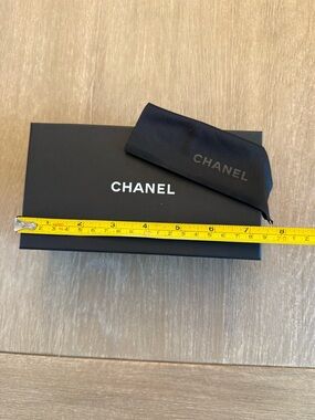 CHANEL Black Gift Box with Ribbon for sunglasses.